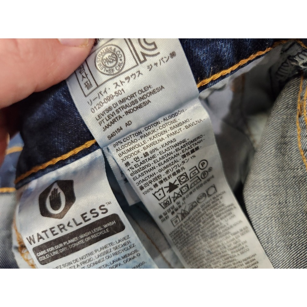 Levi Strauss 505 Straight Levi's Dark Wash Denim Jeans Men's Sz 40 x 32 ~ G/VG - Picture 10 of 11